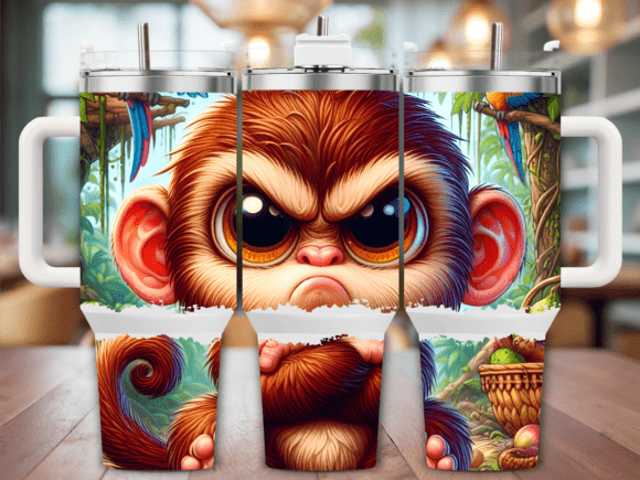Cartoon Monkey Jungle Tumbler Wraps Graphics Review
