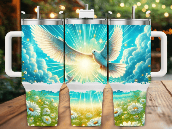 Dove Daisies in Sunlight: Tumbler Wraps & Graphics