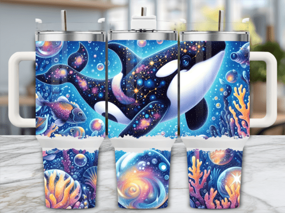 Galaxy Space Whale Fantasy: Tumbler Wraps & Graphics