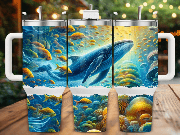 Ocean Whale Sunset Waves 40oz Tumbler Review