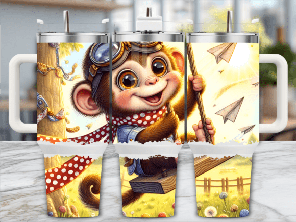 Playful Monkey Swing 40oz Tumbler Wrap Graphics Review
