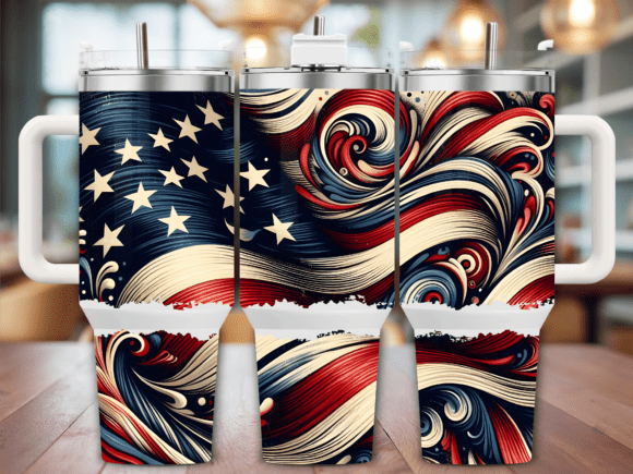 Swirl Patriotic Flag Stars 40oz Tumbler Review